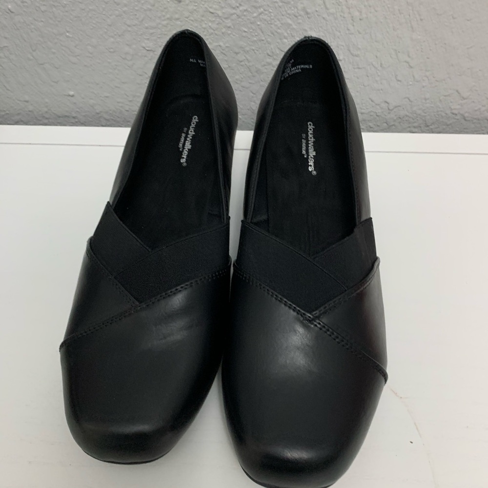 Cloudwalkers by Avenue - Black Wedge Pump Wide Width